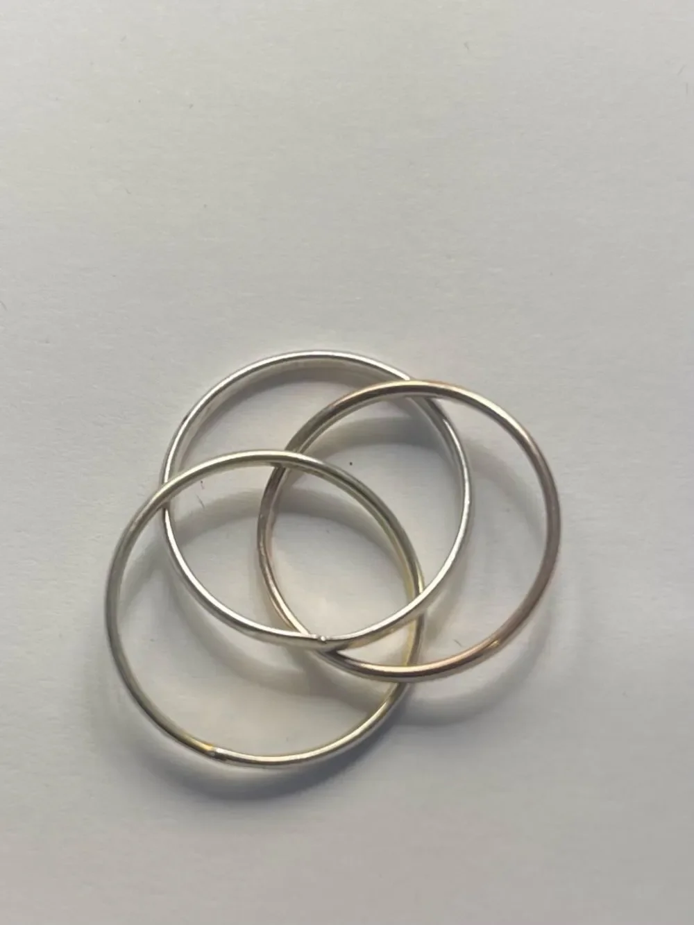 Minimalist Interlocking Silver & Gold Women’s Rings